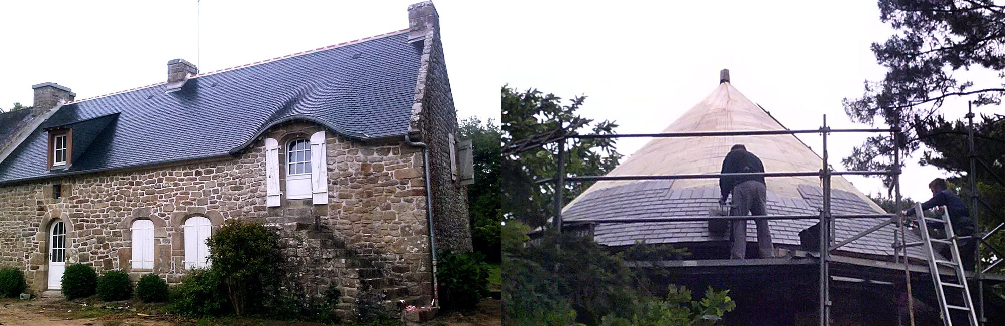 Eveno Toiture Les Fougerêts : couverture essentes de châtaignier autour de Redon et La Gacilly